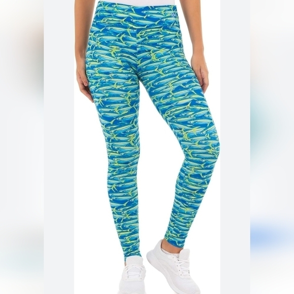 Guy Harvey Key West Fish Leggings Size Medium NWOT - Picture 1 of 8